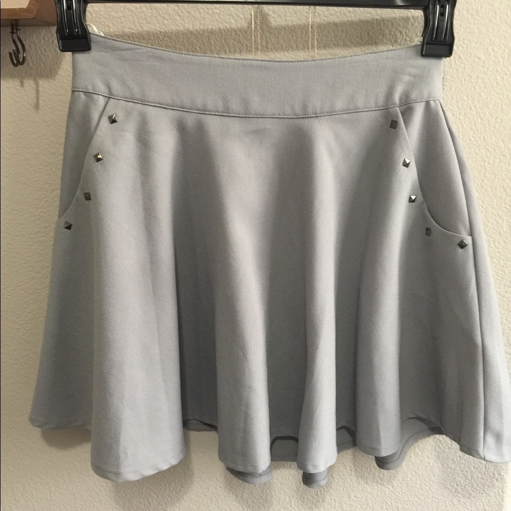 Blu Pepper Gray Skater Skirt